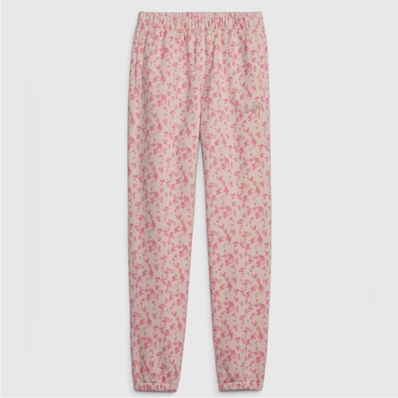 LoveShackFancy GAP Pink Floral Sweat Pants - Picture 1 of 2